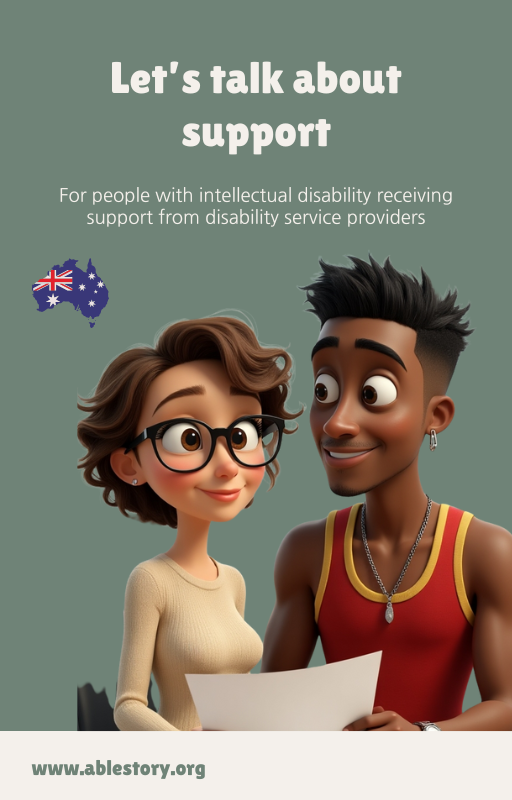 Let's Talk About Support - a book for people with intellectual disability related to service delivery under the National Disability Insurance Scheme (NDIS)